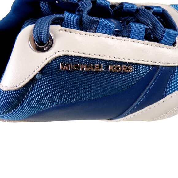 MK Michael Kors Allie Stride Extreme Mixed Media Trainers Blue Gray US 7M #555 - Picture 8 of 10